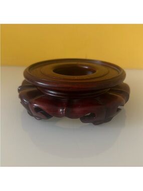 Vintage Chinese Solid Rosewood Round Display Stand